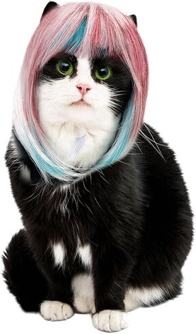 Tangpan Dog Wig Pet High Temperture Wire Wig Color Blue Short in Saudi Arabia