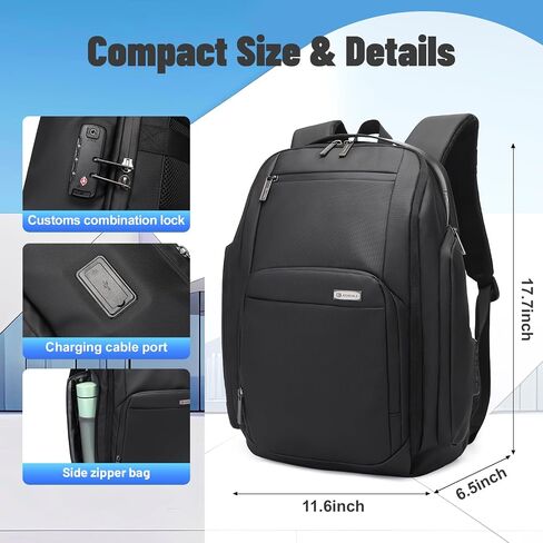 Travel Laptop Backpack, Business Anti Theft Slim Sturdy Laptops Backpack，Water Resistant College School Computer Bag Gift for Men & Women Fits 15.6 Inch Notebook 18L(Green) in Saudi Arabia