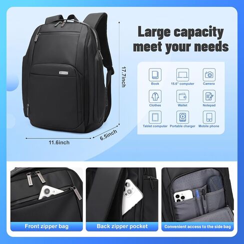 Travel Laptop Backpack, Business Anti Theft Slim Sturdy Laptops Backpack，Water Resistant College School Computer Bag Gift for Men & Women Fits 15.6 Inch Notebook 18L(Green) in Saudi Arabia