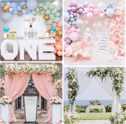 Yardgo 8ft × 8ft Metal Arch Backdrop Stand ، قوس الزفاف ، موقف الخلفية ، وقوس الزفاف ، لحفل عيد ميلاد الحفلات في الهواء الطلق الديكور ، قوس المعادن المربعة ، أبيض in Kuwait
