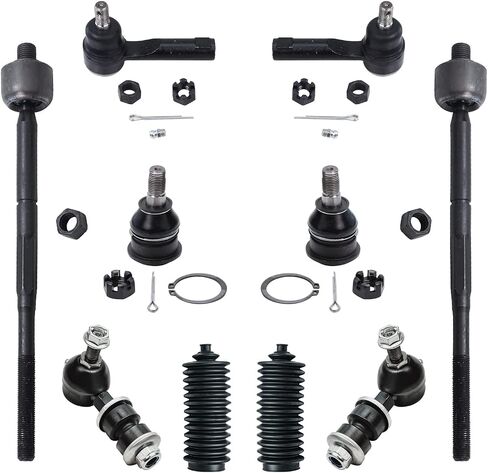 Detroit Axle - Front 10pc Suspension Kit for 2000-2006 Nissan Sentra ، Tie Inner Rod Ouder Boots Lower Ball Ball Links 2001 2002 2003 2004 in Saudi Arabia