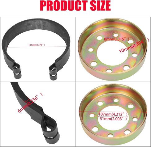 GREHUA Go Kart Sprocket Brake Hub 3/4" Bore 3/16" Keyway مع مجموعة أدوات متوافقة مع Go Cart Drift Trike Mini Bike Dune Buggy Quad ATVs المحور الخلفي قضيب الفرامل طبل التركيب الصلب شديد التحمل in Saudi Arabia