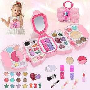 Topsolid Kids Makeup Kit for Girl, Real Washable Makeup for Kids with Mirror, Kids Makeup Sets for Girls 5-8, Princess Toys Cosmetic Set, Christmas & Birthday Gifts Toys for 3 4 5 6 7 8 Year Old Girls in Kuwait