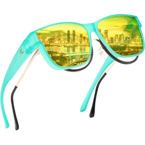 FEISEDY Night Vision Driving Glasses Anti-Glare Fit Over Glasses for Men Women - Polarized Nighttime B0250 in Saudi Arabia