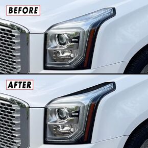 SlickMod PreCut Vinyl Smoke Tint for 2015-2020 GMC Yukon | Yukon XL Headlight (35% Light Smoke, 1. Headlight) in Kuwait
