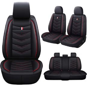 Car Seat Covers Fit for Mercedes-Benz Sprinter 2003-2025, Leather Seat Covers for Car, Waterproof Non-Slip Durable Car Seat Protector(2 Seats,Black Red) in Saudi Arabia