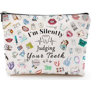 Dentist Gift Dental Gift for Women Makeup Bag Dental Assistant Gift Dental Hygienist Gift Cosmetic Bag Graduation Gift for Dentist Thank You Gift for Her Birthday Retirement Gift in Kuwait