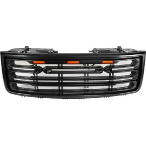 IKON MOTORSPORTS, Front Grille Compatible with 2007-2013 GMC Sierra 1500 Front Bumper Grille Matte Black in Saudi Arabia