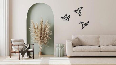 Geometric Origami Birds Metal Wall Decor, 3 Birds Metal Wall Art, Birds Wall Decor, Geometric Wall Decor, Bird Signs, Housewarming Gift, Metal Birds Hanging (Set of 3) in Saudi Arabia