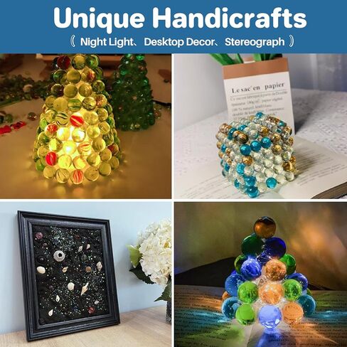 Sukh Glass Marbles - Bulk 100Pcs Cat Eye Mix 4 Colors Medium Sized Thick Marble Decorative Gift Retro Game with 14mm and 16mm for Bounce Game,Chinese Checkers Board Game,Vases,Party Decor in Kuwait