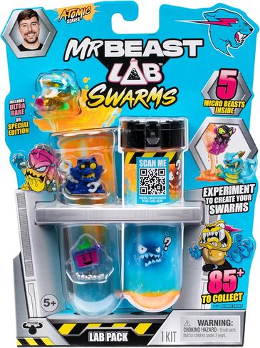 MrBeast Lab Swarms Series 2, Atomic Series Exclusive Cash Case Bulk Pack, Experiment by Adding Water, Shaking The Test Tube and Reveal 2 of The 18, MrBeast Themed Swarms Collectible Micro Beasts in Saudi Arabia