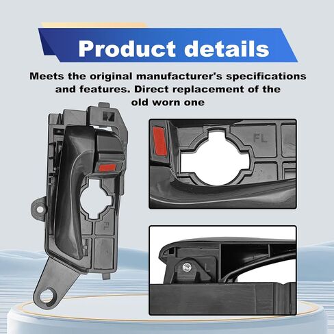 Front Right Interior Door Handle -Compatible with 2008 2009 2010 Hyundai Sonata Replacement Part 82610-3K520HZ (Front Right) in Saudi Arabia