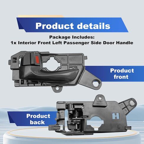 Front Right Interior Door Handle -Compatible with 2008 2009 2010 Hyundai Sonata Replacement Part 82610-3K520HZ (Front Right) in Saudi Arabia