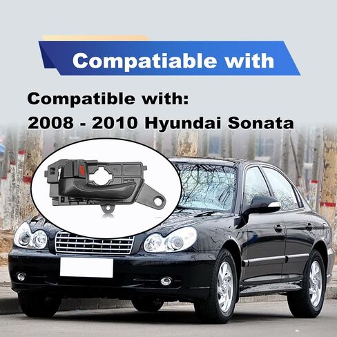 Front Right Interior Door Handle -Compatible with 2008 2009 2010 Hyundai Sonata Replacement Part 82610-3K520HZ (Front Right) in Saudi Arabia