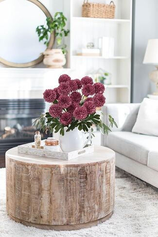 DILATATA 23 inch Tall Chrysanthemum Fake Mums Flowers for Decoration Rustic Flowers Artificial Chrysanthemum Flower Arrangement for Home Office Wedding Table Decor- Fake Red Flowers Faux Mum 4 Pack in Saudi Arabia