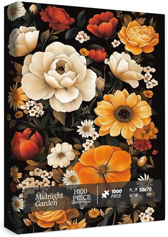 3D Pretty Flower Puzzles for Adults 1000 Pieces, Beautiful Plant Art Floral Jigsaw Puzzles, Challenging Colorful Wildflower Pages Aesthetic Purple Puzzle in Saudi Arabia