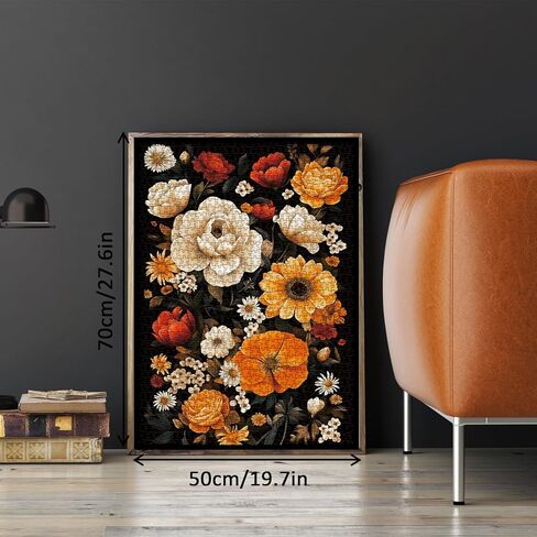 3D Pretty Flower Puzzles for Adults 1000 Pieces, Beautiful Plant Art Floral Jigsaw Puzzles, Challenging Colorful Wildflower Pages Aesthetic Purple Puzzle in Saudi Arabia