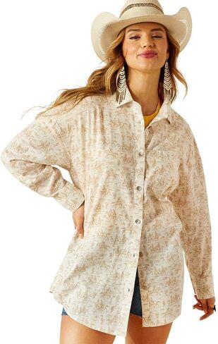ARIAT Women's Comic Toile Poppy Summer Overshirt in Saudi Arabia