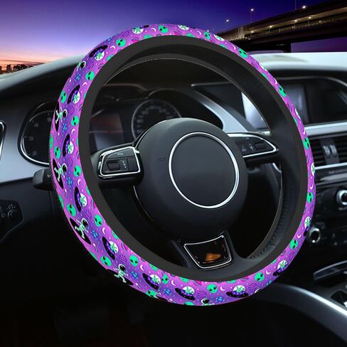 Astronauts and Aliens Car Steering Wheel Cover Travel and Exploration in Space Steering Wheel Cover Car Decor Suitable for Most Vehicles Including Trucks and SUV in Saudi Arabia