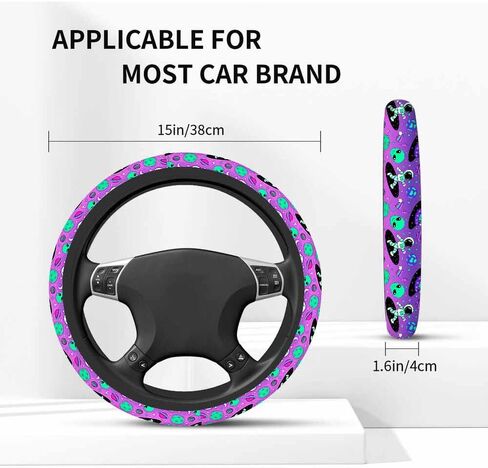 Astronauts and Aliens Car Steering Wheel Cover Travel and Exploration in Space Steering Wheel Cover Car Decor Suitable for Most Vehicles Including Trucks and SUV in Saudi Arabia