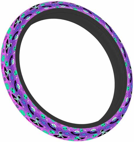 Astronauts and Aliens Car Steering Wheel Cover Travel and Exploration in Space Steering Wheel Cover Car Decor Suitable for Most Vehicles Including Trucks and SUV in Saudi Arabia