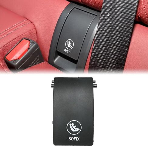 Rear Row Child Seat Anchor ISOFIX Cover Fit for BMW 3 Series G20 G21 G28 G80 G81 2019 2020 2021 2022 2023 2024, Car Seat Safety Belt Hook Buckle Covers Replacement (Black,1PCS) in Saudi Arabia