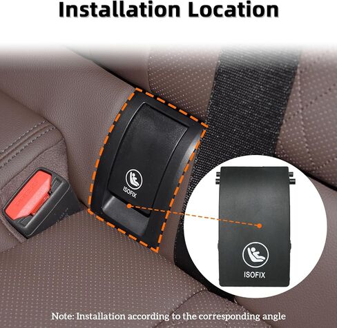 Rear Row Child Seat Anchor ISOFIX Cover Fit for BMW 3 Series G20 G21 G28 G80 G81 2019 2020 2021 2022 2023 2024, Car Seat Safety Belt Hook Buckle Covers Replacement (Black,1PCS) in Saudi Arabia