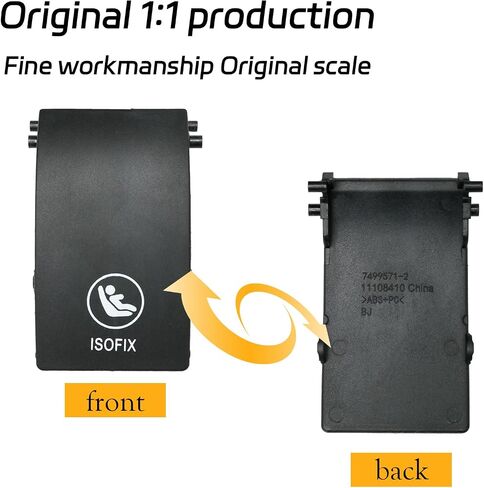 Rear Row Child Seat Anchor ISOFIX Cover Fit for BMW 3 Series G20 G21 G28 G80 G81 2019 2020 2021 2022 2023 2024, Car Seat Safety Belt Hook Buckle Covers Replacement (Black,1PCS) in Saudi Arabia