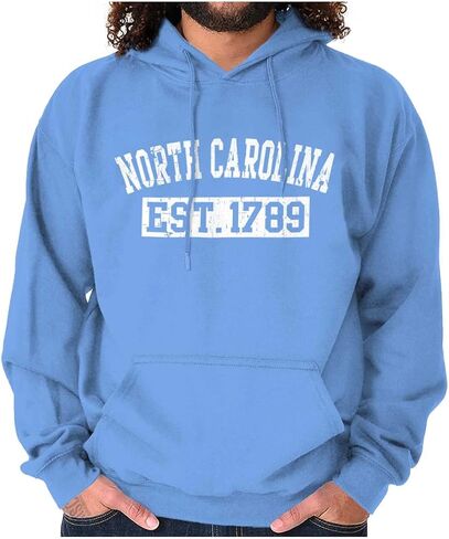 Classic Teaze Vintage North Carolina Distressed Est Hoodie Sweatshirt Women Men in Kuwait