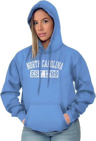 Classic Teaze Vintage North Carolina Distressed Est Hoodie Sweatshirt Women Men in Kuwait