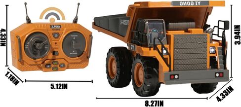 9 قنوات معدنية RC Dump Truck مع الأضواء والصوت ، والتحكم عن بعد في المعدات الثقيلة مركبات البناء مركبات البالغين للبالغين الأولاد الأعمار 4 6 7 8 9 10 11 12 in Kuwait