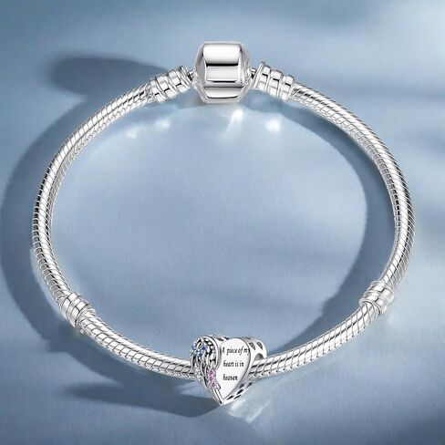 Angel Wing Heart Charm Cubic Zirconia Bead متوافق مع سوار Pandora in Saudi Arabia