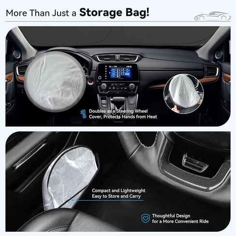 Windshield Sun Shade Compatible with Jeep Grand Cherokee 2021-2025 Accessories, Foldable Car Sun Visor Cover Reflective Polyester Sunshade for Sun Protection Keep Vehicle Cool in Saudi Arabia