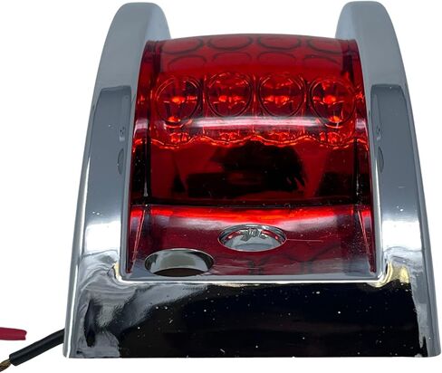 Amber Rectangular 4-4/5" Armored-Style Clearance Side Marker Light Chrome 12LED, Rectangle Led Trailer Clearance Lights, Surface Mount Led Lights (2 PACK) in Saudi Arabia