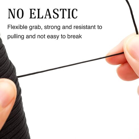 Anwyll 1.5MM Black Nylon String - 110Yards Wind Chime String Weather Resistant Nylon Cord Black Nylon Bracelets String Beading Thread Macrame Trim Cord for Necklace Jewelry Making Craft Halloween in Kuwait