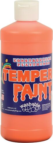 Constructive Playthings Washable Tempera Paint for Kids, Classroom Painting Supplies, 1 Pint, Brown in Saudi Arabia