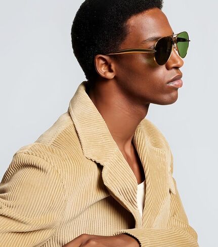 Oversized Gold Aviator Sunglasses for Women Men Retro 70s Metal Big Aviators Sun Glasses Womens Trendy CS002 in Saudi Arabia