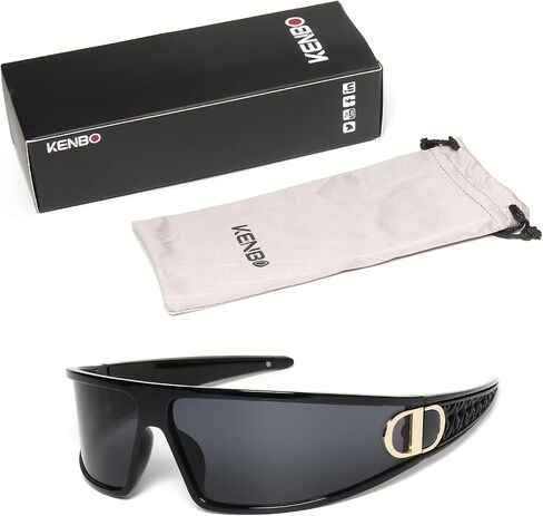 KENBO Y2K Sunglasses Wrap Around Futuristic Sunglasses for Women Men Fashion Sport Shades Sun Glasses UV400 in Saudi Arabia