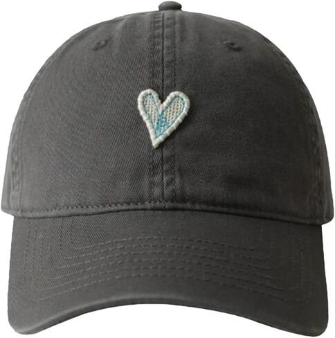 CORIRESHA Women's Unisex Vintage Heart Patchwork Baseball Cap Adjustable Cotton Dad Hat in Saudi Arabia