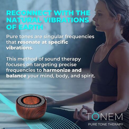 Pure Tone Therapy Sound Healing & Meditation Tool, Solfeggio Frequencies and 432Hz Miracle Tone, Continuous Play and 3-Minute Timer in Saudi Arabia