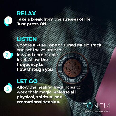 Pure Tone Therapy Sound Healing & Meditation Tool, Solfeggio Frequencies and 432Hz Miracle Tone, Continuous Play and 3-Minute Timer in Saudi Arabia