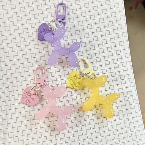 Jelly balloon Dog Keychain for Women Cute Keychain Charm Accessory Car Keychain in Kuwait