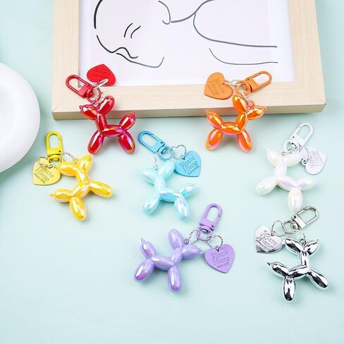 Jelly balloon Dog Keychain for Women Cute Keychain Charm Accessory Car Keychain in Kuwait