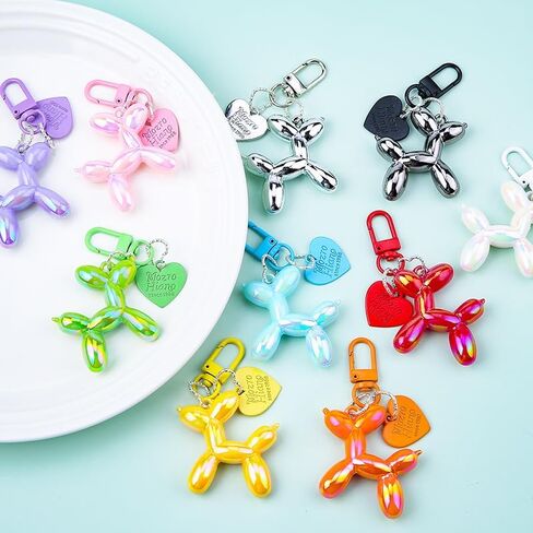 Jelly balloon Dog Keychain for Women Cute Keychain Charm Accessory Car Keychain in Kuwait