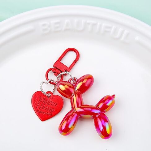 Jelly balloon Dog Keychain for Women Cute Keychain Charm Accessory Car Keychain in Kuwait