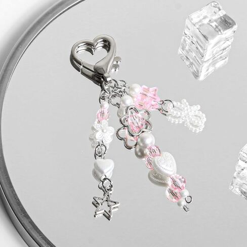 Cute Keychain, Y2K Kawaii KeyChains Accessories Decor for Girls Women Bag Purse Charms Gift in Saudi Arabia
