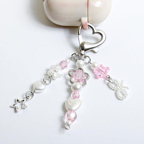 Cute Keychain, Y2K Kawaii KeyChains Accessories Decor for Girls Women Bag Purse Charms Gift in Saudi Arabia