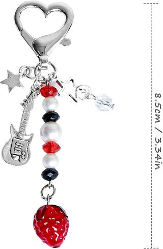 Cute Keychain, Y2K Kawaii KeyChains Accessories Decor for Girls Women Bag Purse Charms Gift in Saudi Arabia