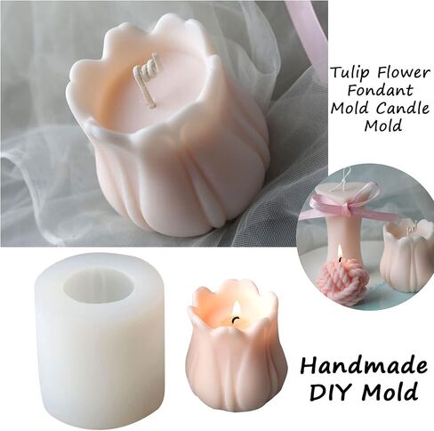 Embossed Butterfly Frangipani Cylinder Candle Molds, Pillar Candle Mold Epoxy Resin Casting Silicone Mould for Making Candle Soap Plaster Clay Mold in Saudi Arabia