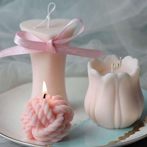 Embossed Butterfly Frangipani Cylinder Candle Molds, Pillar Candle Mold Epoxy Resin Casting Silicone Mould for Making Candle Soap Plaster Clay Mold in Saudi Arabia